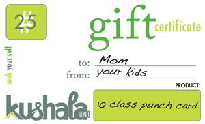 Yoga Gift Cards and Gift Certificates – Kushala Yoga and Wellness in Port  Moody